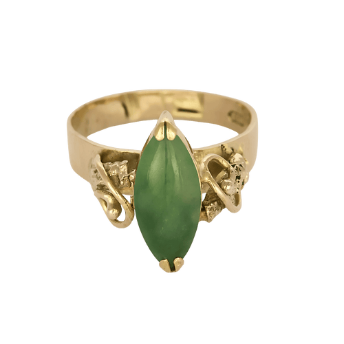 Bague 53 Bague en or jaune et cabochon de jade jadeite 58 Facettes DV35629-4