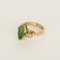 Bague 53 Bague en or jaune et cabochon de jade jadeite 58 Facettes DV35629-4