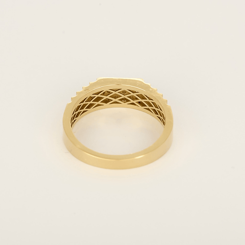 Bague 64 Deangelo - Bague type chevalière en or jaune 14K et diamants 58 Facettes DV34593-1
