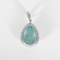 Pendentif Pendentif en Or blanc 14k (585 millièmes) et Aigue-marine 4.33 carats environ 58 Facettes DV34461-2