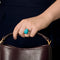 Bague 52 Bague en Or blanc, cabochon de turquoise et diamants 58 Facettes DV13620-4