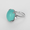 Bague 52 Bague en Or blanc, cabochon de turquoise et diamants 58 Facettes DV13620-4