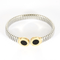 Bracelet Bracelet Bulgari, "Bulgari-Bulgari" Bracelet en acier, or jaune et onyx 58 Facettes DV32159-1