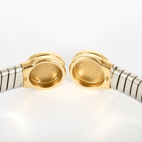 Bracelet Bracelet Bulgari, "Bulgari-Bulgari" Bracelet en acier, or jaune et onyx 58 Facettes DV32159-1