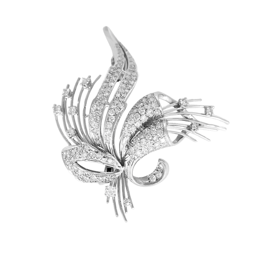 Broche Broche en Or blanc 18k (750 millièmes) et Diamant 58 Facettes DV34984-1