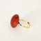 Bague 49 Bague en Or jaune et cabochon de corail teint 58 Facettes DV28167-2