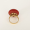 Bague 49 Bague en Or jaune et cabochon de corail teint 58 Facettes DV28167-2