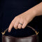 Bague 53 Demie Alliance en or gris, saphirs et diamants 58 Facettes DV0988-6