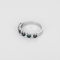 Bague 53 Demie Alliance en or gris, saphirs et diamants 58 Facettes DV0988-6