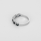 Bague 53 Demie Alliance en or gris, saphirs et diamants 58 Facettes DV0988-6