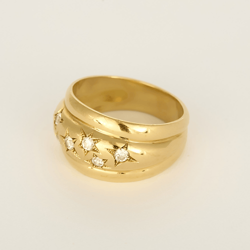 Bague 62 Bague en or jaune et diamants, serti étoilé 58 Facettes DV0988-16