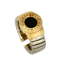 Bague 56 Bulgari, "Bulgari-Bulgari" - Bague en or jaune, acier et onyx 58 Facettes DV32159-3