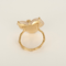 Bague 56 DIDIER GUERIN - Bague en or jaune et quartz rose et diamant 58 Facettes DV35755-1