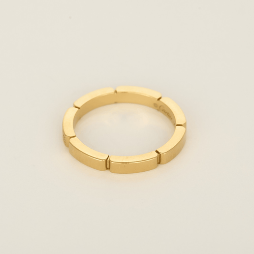 Bague 56 Cartier - Alliance Maillon Panthère, or rose et 4 diamants 58 Facettes DV33683-1