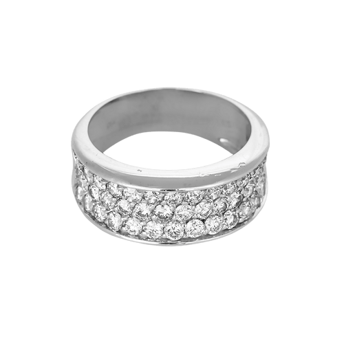 Bague 56 Bague bandeau en or gris et diamants - 1.30 carat environ 58 Facettes DV26878-6