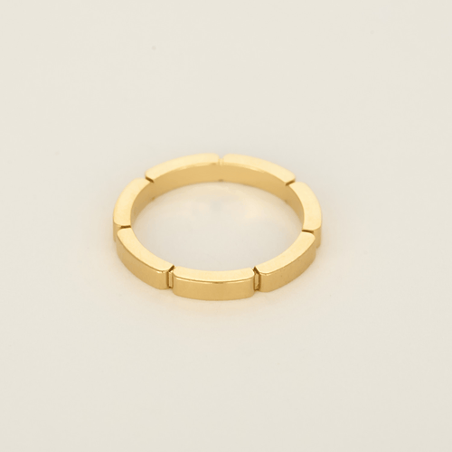Bague 56 Cartier - Alliance Maillon Panthère, or rose et 4 diamants 58 Facettes DV33683-1