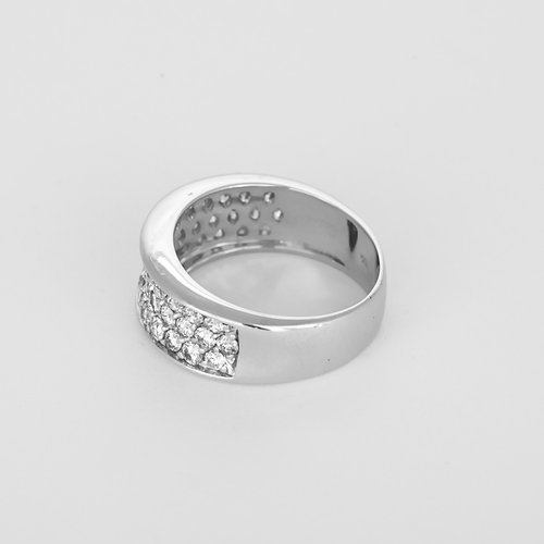 Bague 56 Bague bandeau en or gris et diamants - 1.30 carat environ 58 Facettes DV26878-6
