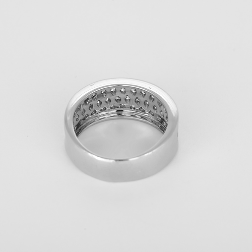 Bague 56 Bague bandeau en or gris et diamants - 1.30 carat environ 58 Facettes DV26878-6