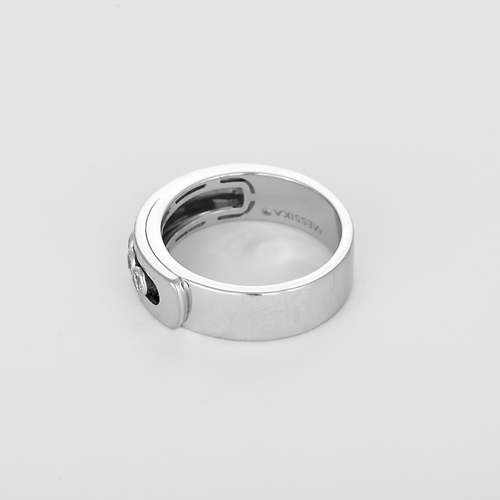 Bague 51 Messika -  Move Noa - Petit modèle - Bague en or blanc et diamants 58 Facettes DV31950-2