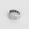 Bague 49 Bague moderniste en or gris et pavages petits diamants 58 Facettes DV35663-2