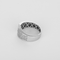 Bague 49 Bague moderniste en or gris et pavages petits diamants 58 Facettes DV35663-2