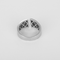 Bague 49 Bague moderniste en or gris et pavages petits diamants 58 Facettes DV35663-2