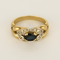 Bague 58 Bague en Or jaune, saphir et diamants 58 Facettes DV35829-1