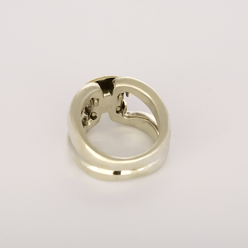 Bague 49 HERMES - History - Bague en argent et or jaune 58 Facettes DV35663-1