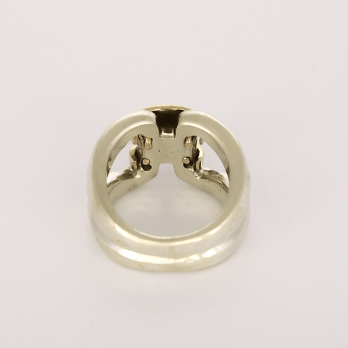 Bague 49 HERMES - History - Bague en argent et or jaune 58 Facettes DV35663-1