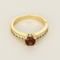 Bague 50 Bague en Or jaune 14k Grenat et Diamants 58 Facettes DV34766-1