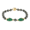 Bracelet CARTIER - Patiala - Bracelet or jaune, diamants, hématite et chrysoprase 58 Facettes DV35772-2