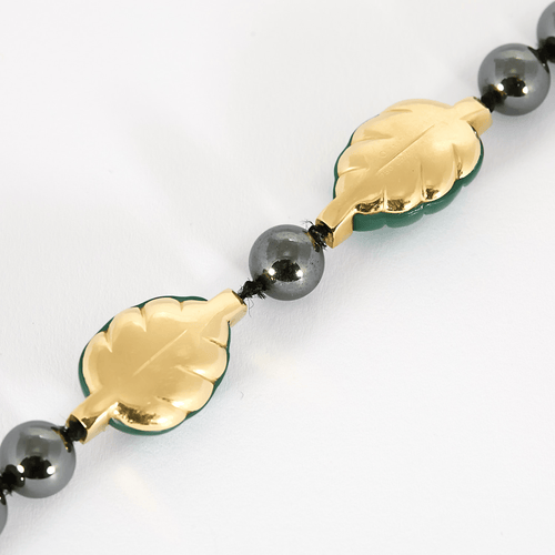Bracelet CARTIER - Patiala - Bracelet or jaune, diamants, hématite et chrysoprase 58 Facettes DV35772-2