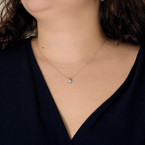 Collier Collier en Or blanc 14k (585 millièmes) et Diamant 58 Facettes DV35669-5