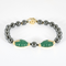 Bracelet CARTIER - Patiala - Bracelet or jaune, diamants, hématite et chrysoprase 58 Facettes DV35772-2