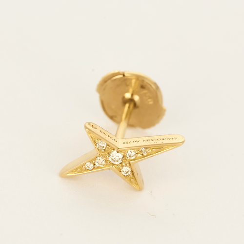 Boucles d'oreilles MAUBOUSSIN - French Valentine - Boucles d'oreilles en or jaune et diamant 58 Facettes DV35582-1