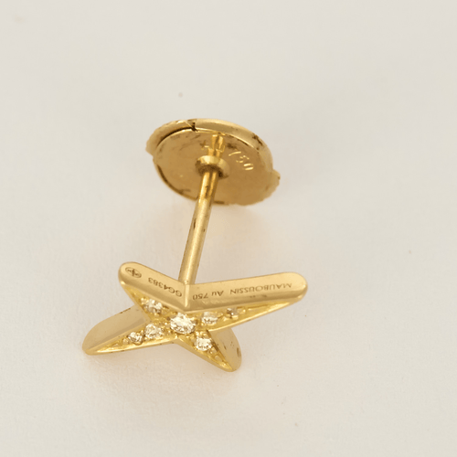 Boucles d'oreilles MAUBOUSSIN - French Valentine - Boucles d'oreilles en or jaune et diamant 58 Facettes DV35582-1