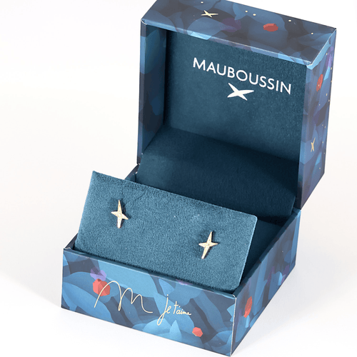 Boucles d'oreilles MAUBOUSSIN - French Valentine - Boucles d'oreilles en or jaune et diamant 58 Facettes DV35582-1