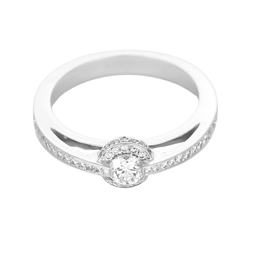 Bague 52 Bague en Or blanc 18k (750 millièmes) et Diamant 58 Facettes DV35983-1