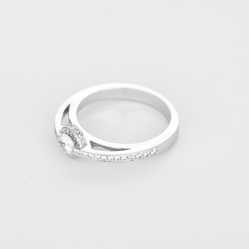 Bague 52 Bague en Or blanc 18k (750 millièmes) et Diamant 58 Facettes DV35983-1