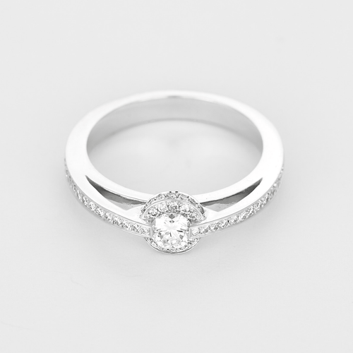 Bague 52 Bague en Or blanc 18k (750 millièmes) et Diamant 58 Facettes DV35983-1