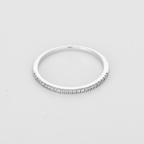 Bague 54 Fine Alliance en or blanc 18K (750 millièmes) et Diamant 58 Facettes DV35983-2
