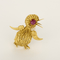 Broche Broche Poussin en or jaune et rubis 58 Facettes DV35975-2