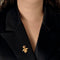 Broche Broche Poussin en or jaune et rubis 58 Facettes DV35975-2