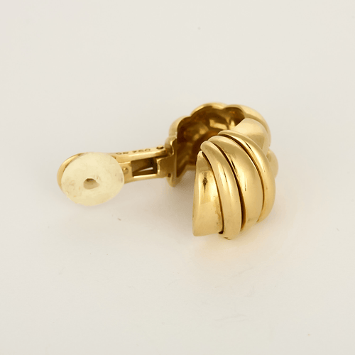 Boucles d'oreilles OJ Perrin - Tresse - Boucles d'oreilles en or jaune par André Vassort 58 Facettes DV35794-1