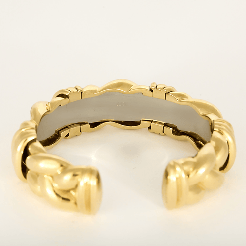 Bracelet OJ Perrin - Tresse - Bracelet jonc rigide en or jaune par André Vassort 58 Facettes DV35794-2