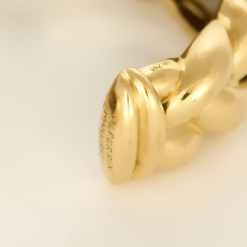 Bracelet OJ Perrin - Tresse - Bracelet jonc rigide en or jaune par André Vassort 58 Facettes DV35794-2