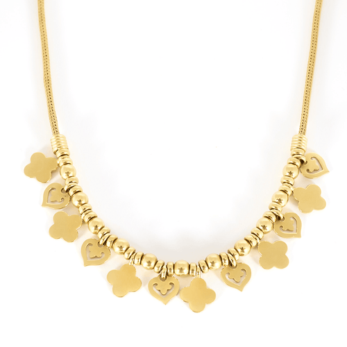 Collier OJ Perrin - Collier en or jaune Coeur légende 58 Facettes DV35794-3