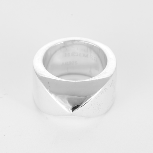 Bague 54 HERMES - Mini Clous - Bague en argent 58 Facettes DV35761-1