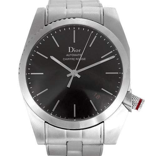Montre DIOR - Chiffre rouge - Montre en acier automatique 58 Facettes DV0604-3