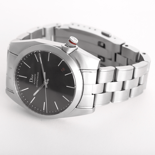 Montre DIOR - Chiffre rouge - Montre en acier automatique 58 Facettes DV0604-3